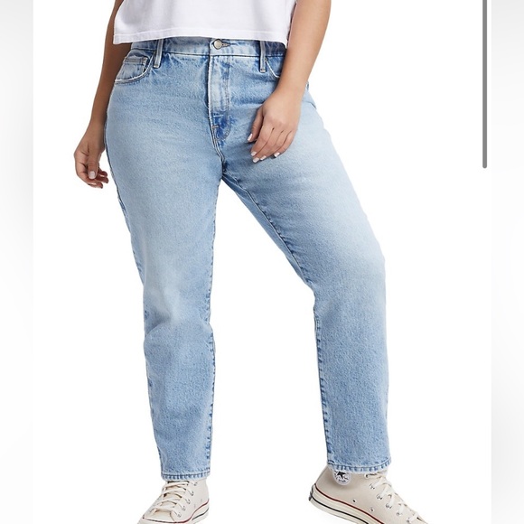 GOOD AMERICAN size 16 Good Girlfriend High 30" Inseam 'Lil Loose inLeg' $155 NEW - Picture 3 of 16